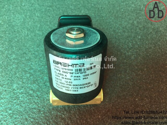 Brahma CODE 13751000 TYPE E6G*S8*1/4*GFD (2)